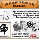 Syair SD Mbah Semar 30 Desember 2018