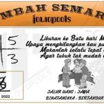 Syair HK Mbah Semar 07 Mei 2022