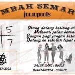 Syair HK Mbah Semar 23 Oktober 2022