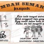 Syair SGP Mbah Semar 31 Desember 2022