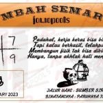 Syair HK Mbah Semar 13 January 2023