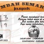 Syair HK Mbah Semar 15 January 2023