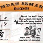 Syair HK Mbah Semar 20 January 2023