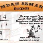 Syair HK Mbah Semar 22 January 2023