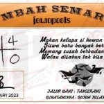 Syair HK Mbah Semar 08 January 2023