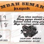 Syair HK Mbah Semar 11 January 2023