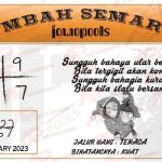 Syair SDY Mbah Semar 14 January 2023