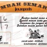Syair SGP Mbah Semar 17 January 2023