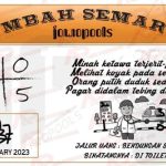 Syair SGP Mbah Semar 23 January 2023