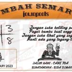Syair SGP Mbah Semar 08 January 2023