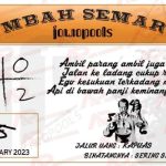 Syair SGP Mbah Semar 09 January 2023