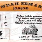 Syair SGP Mbah Semar 11 January 2023