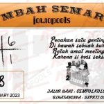 Syair HK Mbah Semar 23 Februari 2023