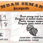 Syair SDY Mbah Semar 23 Februari 2023