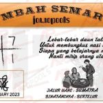 Syair SDY Mbah Semar 25 Februari 2023