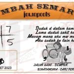 Syair SDY Mbah Semar 03 Maret 2023