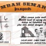 Syair SDY Mbah Semar 07 Februari 2023