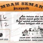 Syair SDY Mbah Semar 09 Februari 2023