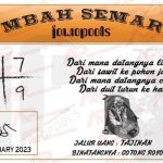 Syair SGP Mbah Semar 03 Februari 2023