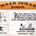 SyairSGP Mbah Semar 22 Februari 2023